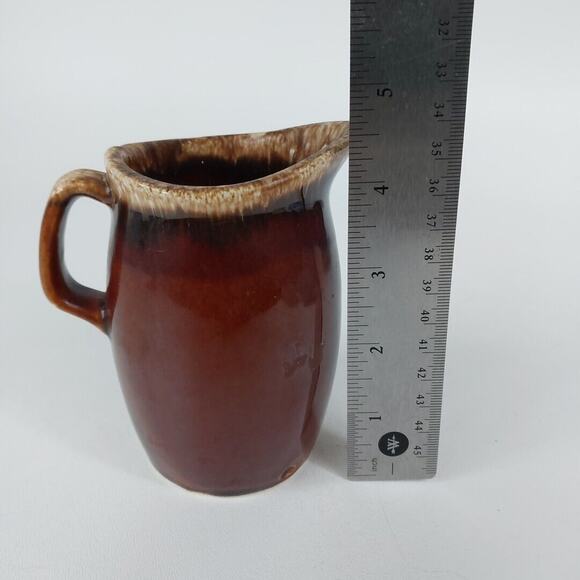 Hull Pottery‎ Brown Drip Small Pitcher Creamer/Syrup Oven Proof USA - Picture 4 of 4